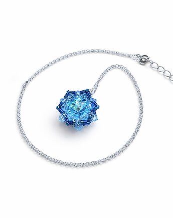 Niebieski Naszyjnik "Aqua Bohemica Maxima" z kryształami Preciosa