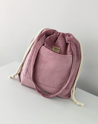 Torba SummerBag ROSE-duża różowa torba sztruksowa