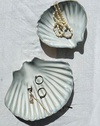 Zestaw ceramicznych muszli - opal