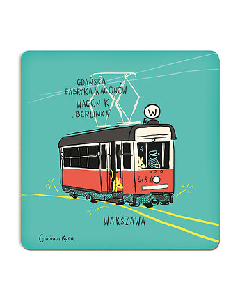 Podkładka pod kubek Warszawa Tramwaj "Berlinka"