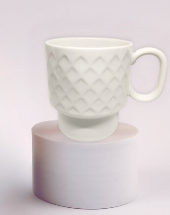 Mały kubek na kawę, biała mini-majsterszolka 250 ml