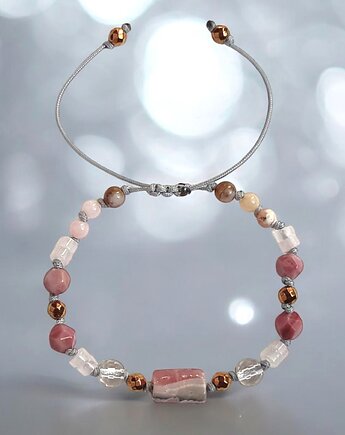 SELF LOVE - amulet - RODOCHROZYT, rodonit, opal, k.górski