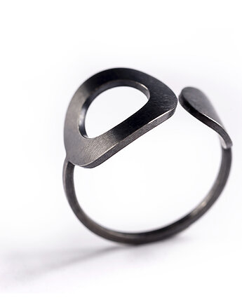 Pierścionek RING Oksydowany