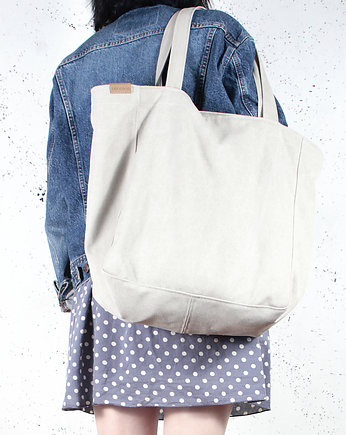 Lazy bag torba beżowa na zamek / vegan / eco