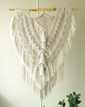 Makrama ecru, dekoracja boho