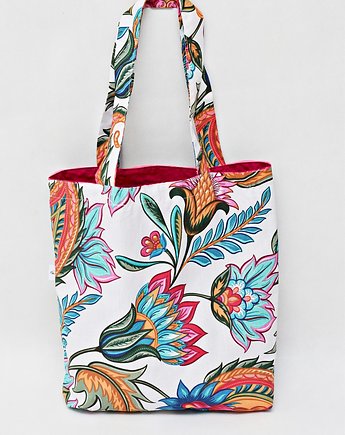 Torba na zakupy shopperka eko siatka torba shopper kwiaty osty
