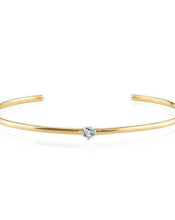 Złota bransoletka obręcz "Golden Dot"- srebro 925 pozłacane
