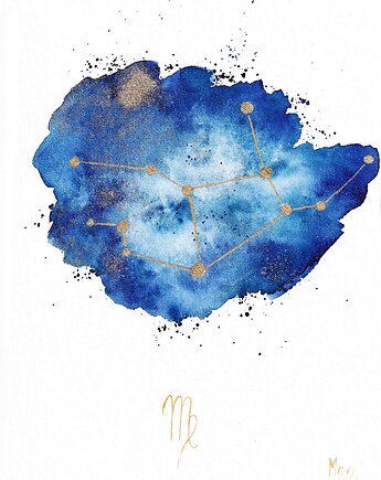 Gwiazdozbiór Panny Znak Zodiaku PANNA Plakat