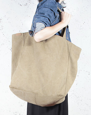 Big Lazy bag torba khaki / zieleń na zamek
