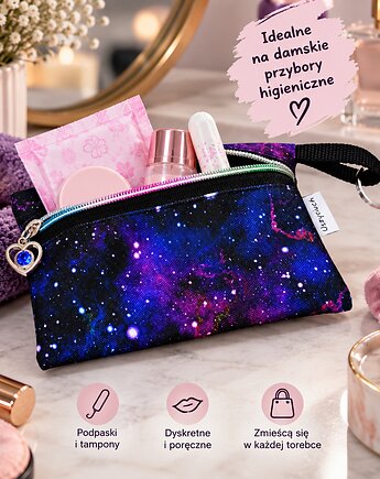 Etui do torebki etui na przybory higieniczne damskie etui galaktyka kosmos