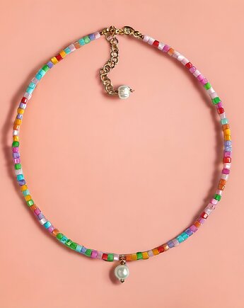 Choker : summer collection : muszla i perły