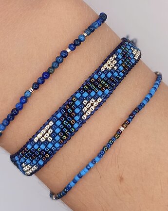 Zestaw bransoletek z lapis lazuli