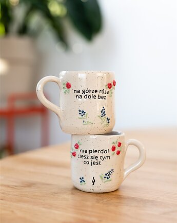 Ceramiczny Kubek 250 ml "Na górze róże..."