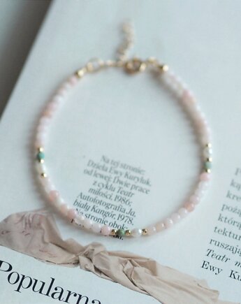 Bransoletka klasyczna N106 opal, turkus, perła