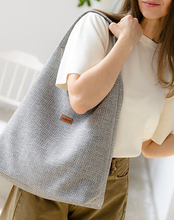 Torba HOBO "Triangle" z plecionki tapicerskiej