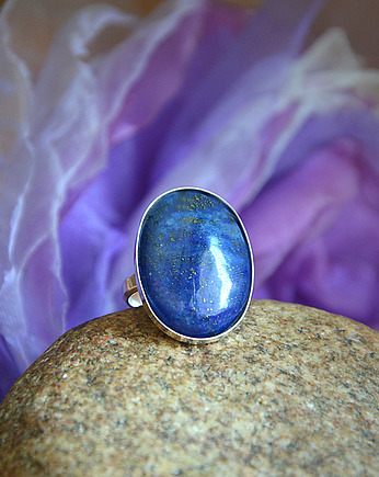 Lapis lazuli Pierścionek Srebro 925