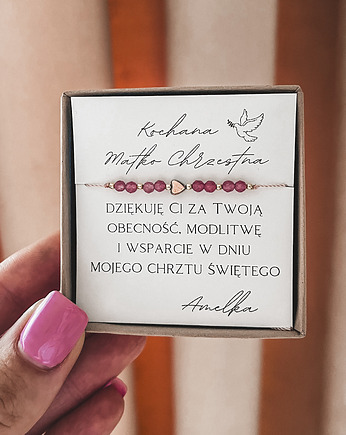 Bransoletka Candy prezent dla Matki Chrzestnej z okazji Chrztu Św