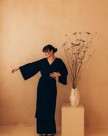 NOIRA black kimono dress
