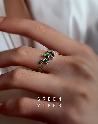 Pierścionek Green Vibes - boho kolekcja
