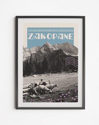 Plakat Zakopane Tatry Kolaż