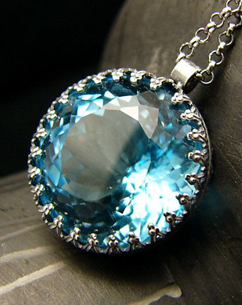 Naszyjnik Swiss Blue - Topaz Swiss Blue Srebro vol.V