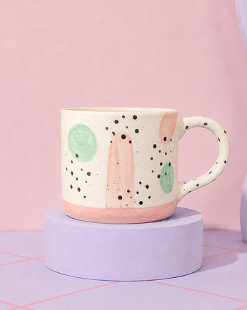 Ceramiczny kubek w kolorowe wzory