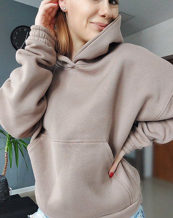 Bluza z kapturem I272 cappucino