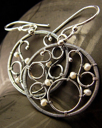 Kolczyki Koła Wire Wrapping