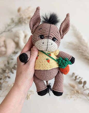 Osiołek na szydełku 26 cm Amigurumi - na prezent