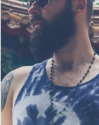 Dragon glass rosary. naszyjnik