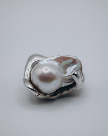 ROMEO sygnet Pearl srebrny